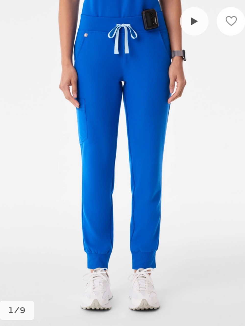 Figs Zamora Jogger Scrub Trouser in Royal Blue Sz S / P